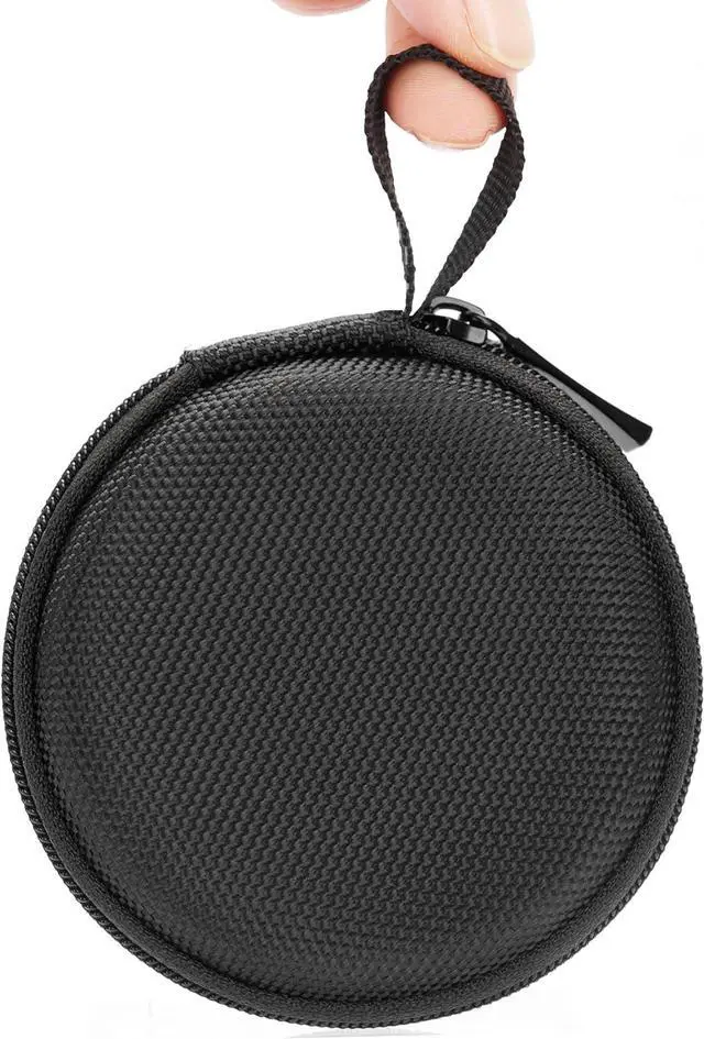 Main image of Mini-Portable Hard Shell Earbuds Case for EarPods Headphones USB-C Wired Ear Buds/Skullcandy Jib Wired Earbuds Travel Case for Earphones Earplugs (1 Black-Double Strand)