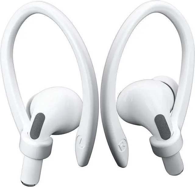 Main image of 2 Pairs AirPods Ear Hooks for 2 Pro 4 3 2 & 1 - Upgraded Anti Slip Sports Clip Hooks - White