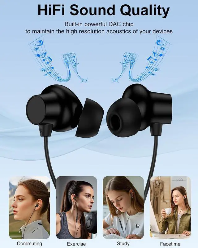 Alt view image 3 of 7 - Wired Earbuds 3.5mm Jack Headphones Wired in-Ear Earphones with Mic | Noise Cancelling Corded for 3.5mm Aux Earpods Ear Buds for iPhone/iPad/iPod/Android/Kindle/Laptop/MP3/MP4/Switch/PS5
