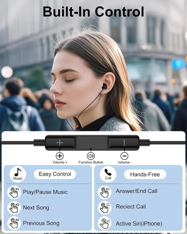 Alt view image 4 of 7 - Wired Earbuds 3.5mm Jack Headphones Wired in-Ear Earphones with Mic | Noise Cancelling Corded for 3.5mm Aux Earpods Ear Buds for iPhone/iPad/iPod/Android/Kindle/Laptop/MP3/MP4/Switch/PS5