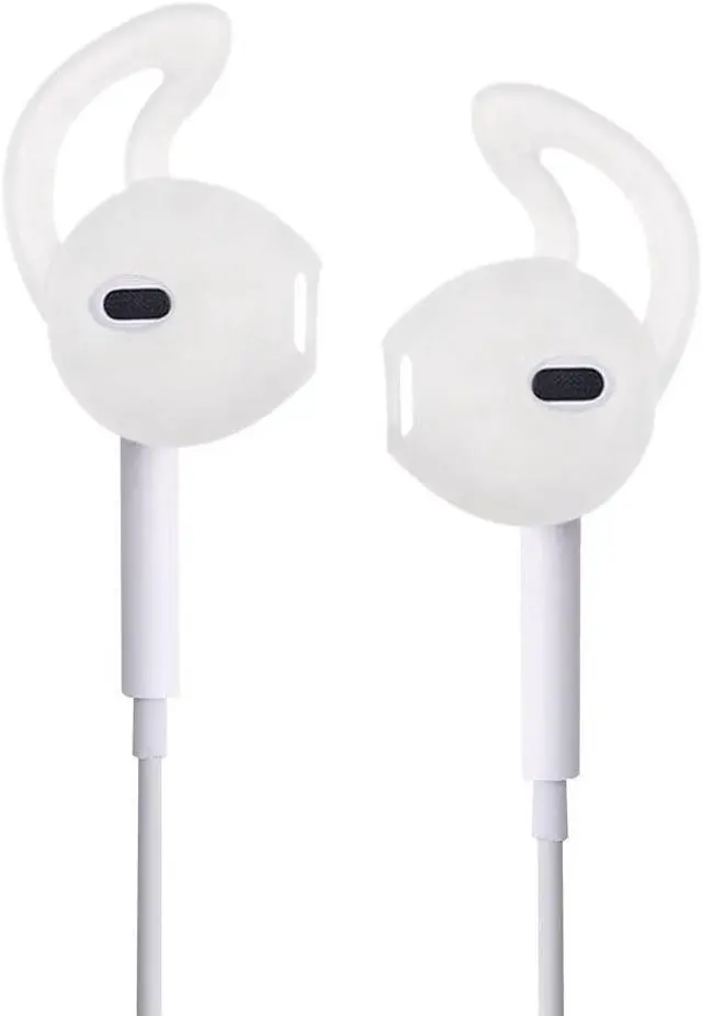 Alt view image 2 of 4 - Earpods Cover Ear Tips Ear Gel for Earphone EarPods Soft Gel Thin Comfortable Anti-Slip Sport Ear Bud Fit for iPhone iPod Nano All EarPods 4 Pair 2 White and 2 Black