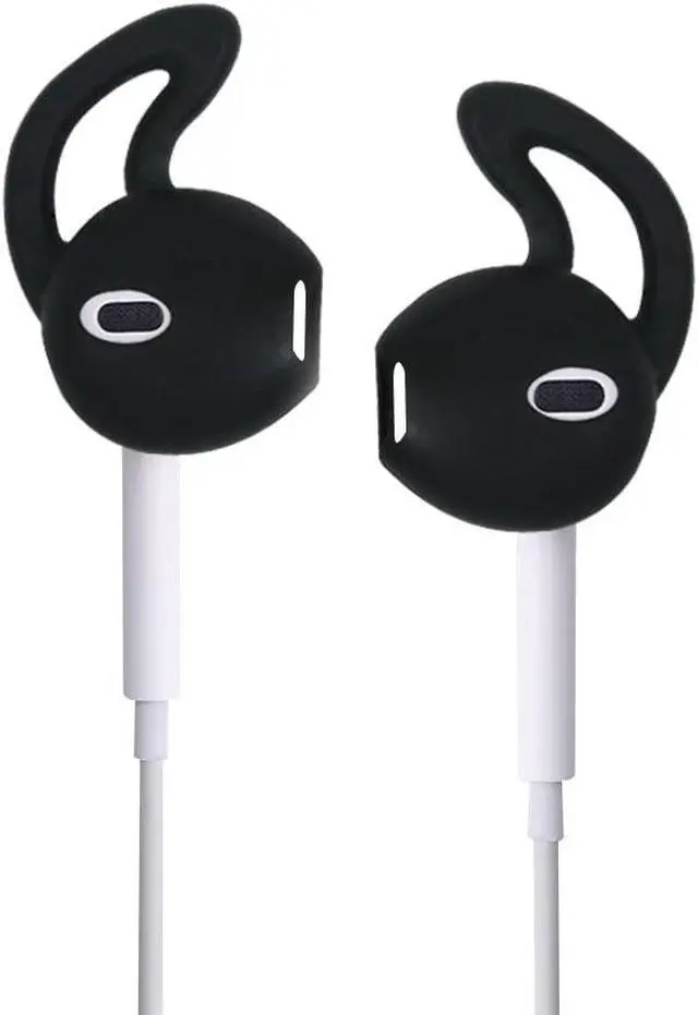 Alt view image 3 of 4 - Earpods Cover Ear Tips Ear Gel for Earphone EarPods Soft Gel Thin Comfortable Anti-Slip Sport Ear Bud Fit for iPhone iPod Nano All EarPods 4 Pair 2 White and 2 Black