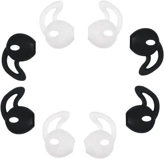 Alt view image 4 of 4 - Earpods Cover Ear Tips Ear Gel for Earphone EarPods Soft Gel Thin Comfortable Anti-Slip Sport Ear Bud Fit for iPhone iPod Nano All EarPods 4 Pair 2 White and 2 Black