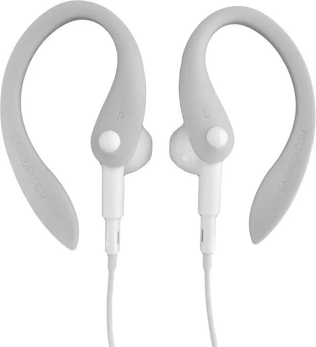 Alt view image 4 of 6 - Ear Hooks Compatible with EarPods | Adjustable Rubber Ear Loops Compatible to Keep EarPods in Place During Activity | Made for Wired Earbuds | Cool Grey