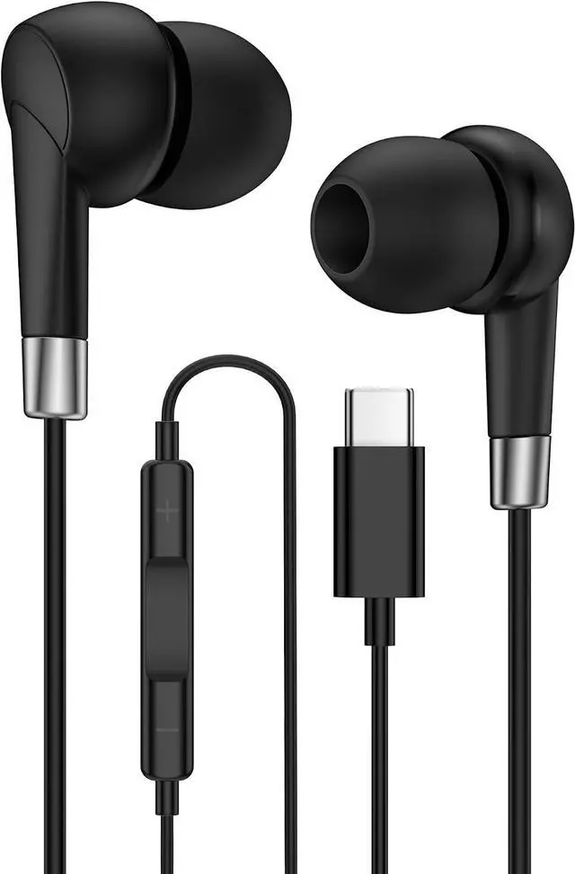 Main image of Type C Headphones Wired Earbuds for Galaxy A57 A37 A16 S26Ultra S25 | USB-C Wired Earbuds in-Ear Earphones with Microphone & Noise Cancelling Earpods USB C Buds for Galaxy Z Flip7 Fold7 iPhone 17