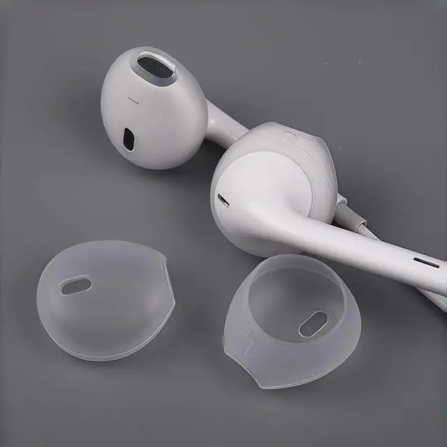 Alt view image 7 of 7 - Ear Gel for iPhone EarPods Anti-Slip Silicone Soft Replacement Sport Earbud Tips 4 Pairs Ear Buds Covers Compatible with iPhone 7/6s/6 Plus/5s/5c/SE Protective Ear Cover Tips for Wired Earphones