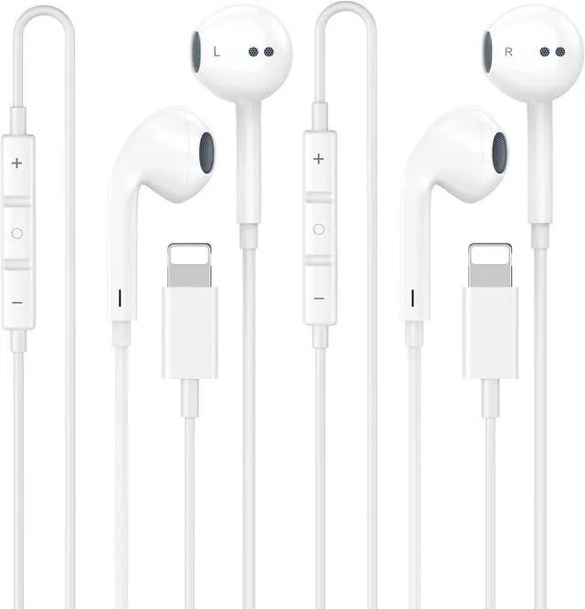 Main image of MFi Certified iPhone Headphones Wired with Lightning Connector 2 Pack | Wired In-Ear Earphones/Earbuds iPhone Support Control Music/Phone Calls/Volume Compatible with iPhone 14 13 12 11 Pro Max