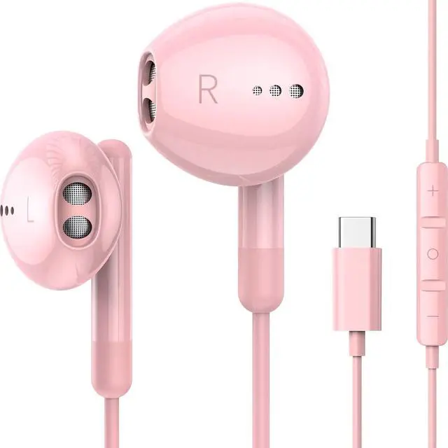 Main image of USB C Headphones for iPhone 17 16 15 Pro Max Plus iPad Pro USB C Earphones with Microphone Volume Control USB C Wired Earbuds USB Type C Earphone for Google Pixel 8 Galaxy S26 S25 S24 S23 S22 S21 A55
