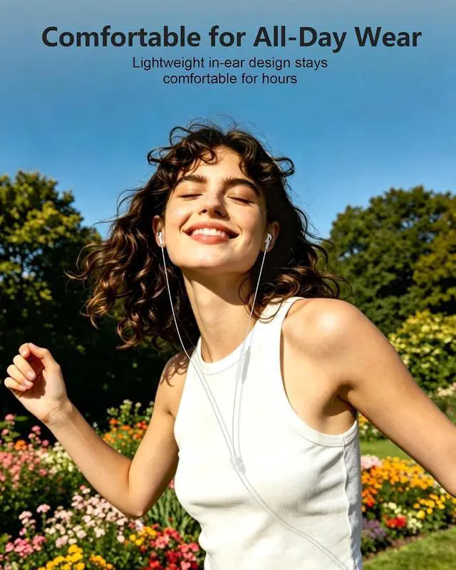Alt view image 4 of 7 - Wired Earbuds USB C for iPhone 17/16/15 Pro Max Plus Type C Buds Headphones | USB-C Corded Ear Buds with Mic & Noise Isolation Earpods in-Ear Audifonos for 17e 16e iPad Galaxy Pixel USBC Earphones