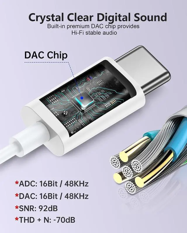 Alt view image 6 of 7 - Wired Earbuds USB C for iPhone 17/16/15 Pro Max Plus Type C Buds Headphones | USB-C Corded Ear Buds with Mic & Noise Isolation Earpods in-Ear Audifonos for 17e 16e iPad Galaxy Pixel USBC Earphones