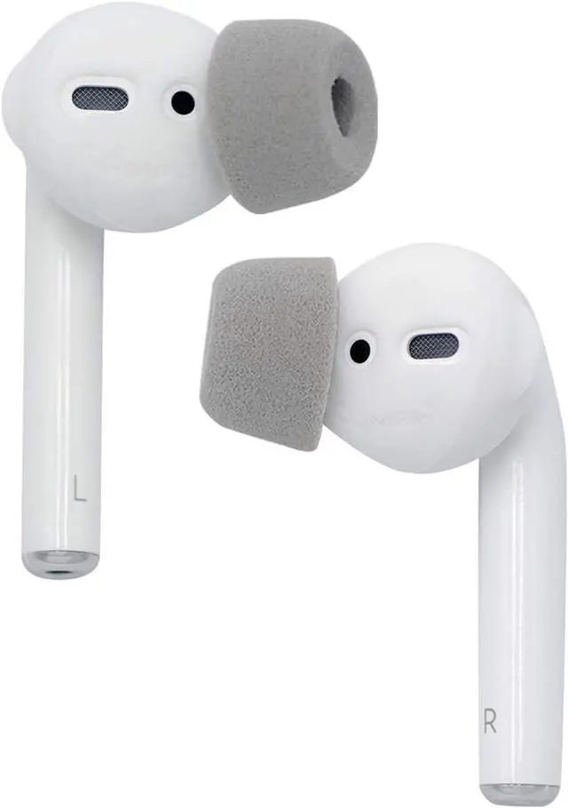 Main image of Comply SoftCONNECT | Foam Replacement Earbud Tips for AirPods 1 & 2 Earpods Most Generic Models of Comparable Size | Gray Large