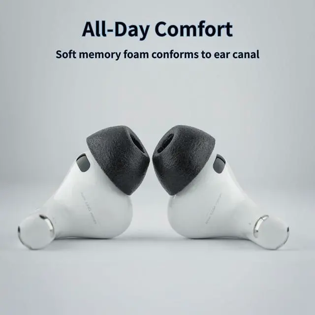 Alt view image 3 of 7 - Comply TrueGrip MAX | Premium Memory Foam Replacement Earbud Tips for Gen 3 | Long Lasting Comfort MAX Durability Secure Fit Superior Noise Isolation| Black (S/M/L) (3 Pairs)