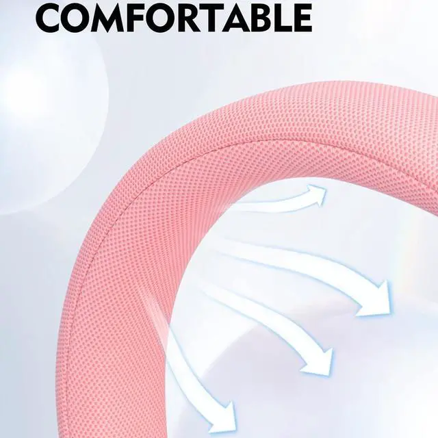 Alt view image 5 of 7 - New Wireless Headset Hifi Clear Call Comfortable Fit With Head Foldable Rotatable Stretchable. Compatible with Mobile Phones Computers MP3 and Other Devices. Wireless Headphones (Pink)