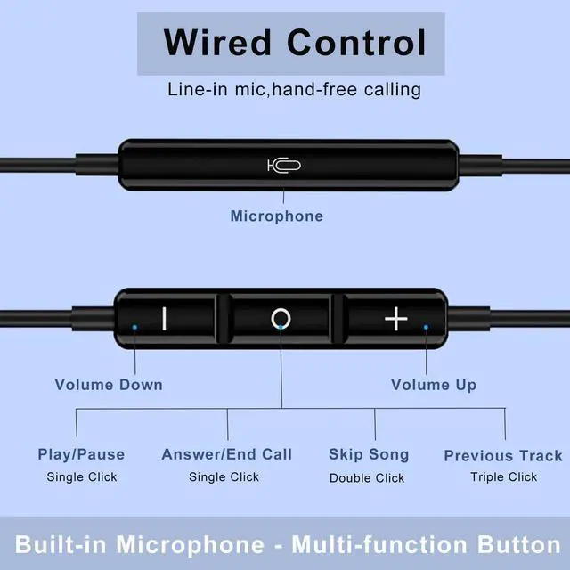 Alt view image 2 of 5 - USB C Headphones for iPhone 17/16/15 Pro Maxin Ear Wired Earbuds | 2 Pack Black Earphones Type C Earpods With Microphone HiFi Stere Noise Isolating