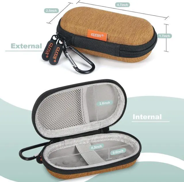 Alt view image 2 of 7 - Earth-Yellow Small Carrying Case for Wired Earbuds Kardiamobile EKG Monitor 6L/ 1L Earphones Cable - Mini Travel Case Zipper Pouch for Wireless Earbuds Galaxy Buds Jlab Ear Buds Earpods Airpods