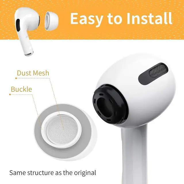 Alt view image 5 of 7 - Memory Foam Ear Tips for and 2 Silicone Shield 3 Pairs Replacement Tips (Grey Large)