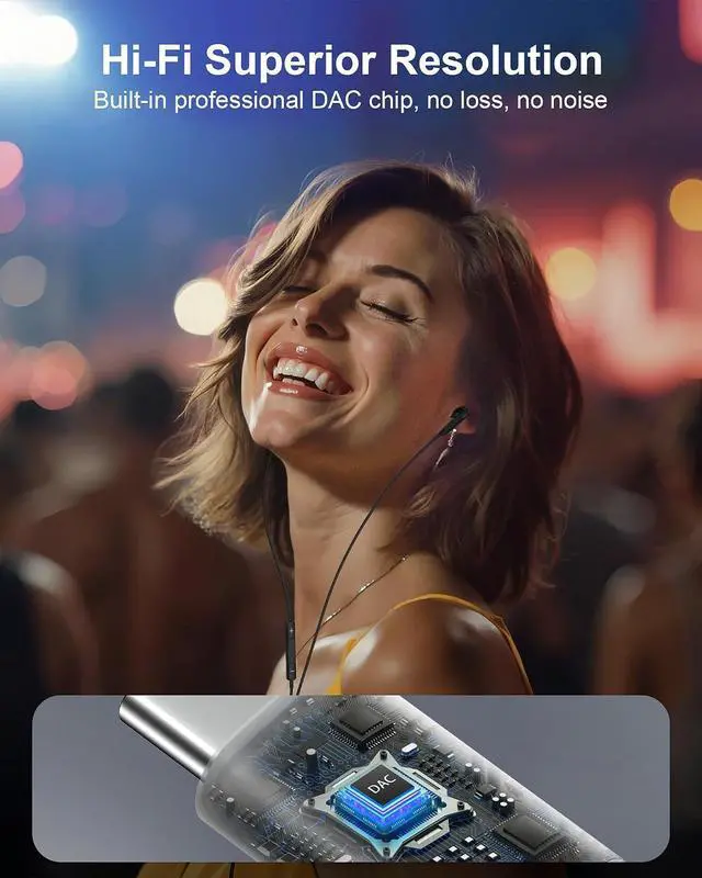 Alt view image 2 of 7 - Wired Earbuds USB C for iPhone 17e 16e 17 Air 16 Pro Max 15 | Black | Type C Corded Earphones Earpods Cable with Mic USB C Wired Headphones for Galaxy S26 S25 S24 Ultra S23 Pixel 10 9