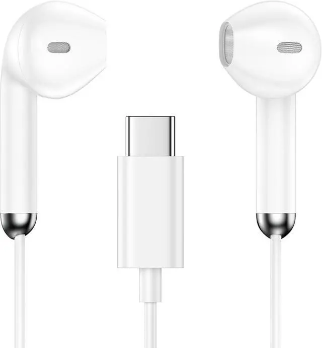 Main image of USB C Earphones Headset Headphone Wired Type C Earbuds Mic & Noise Cancelling USBC Ear Air Buds pods for iPhone 16 15 Pro Max iPad Earpods Galaxy S25/S24/S23/ Google Pixel LG Moto