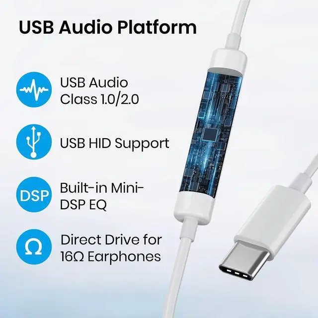 Alt view image 5 of 7 - USB C Wired Earbuds USB C Headphones Wired with Microphone 2 Pack for iPhone 17/16/15 Pro Max Plus Type C in-Ear Earphones HiFi Stereo No Latency Comfortable for All-Day Use for Android
