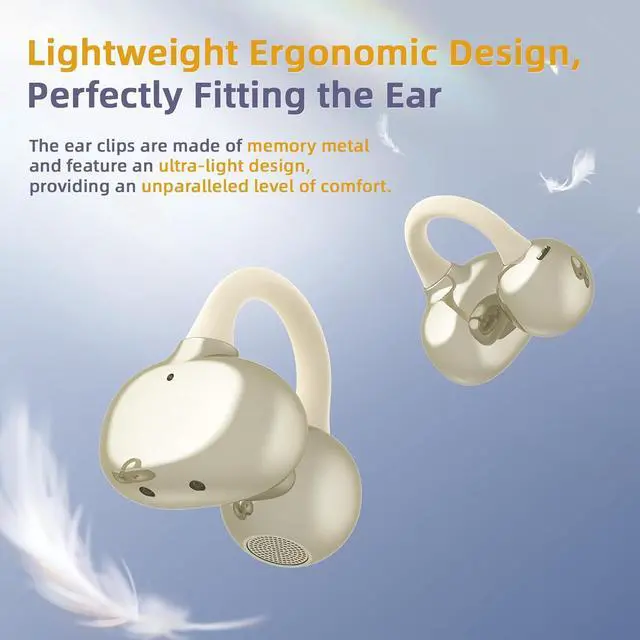 Alt view image 3 of 7 - Wireless Earbuds Bluetooth Headphones with LED Power Display 50H Playtime Water-Resistant Built in Mics Ear Buds Bluetooth 6.0 Stress Relief Design Earphones.
