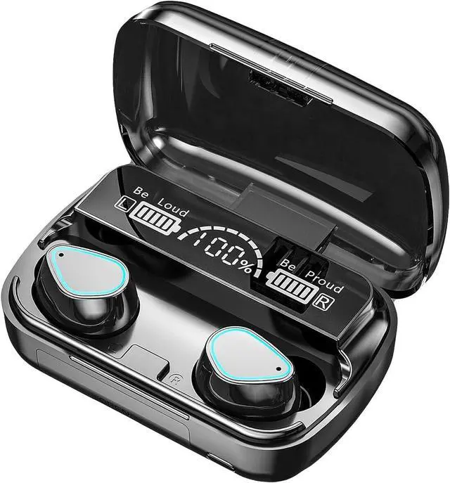 Main image of Wireless Earbuds 2026 Bluetooth 5.4 Headphones Stereo Ear Buds Noise Cancelling Mics IPX7 Waterproof Wireless Headphone for Tablets Smartphones and Gym Workouts Black