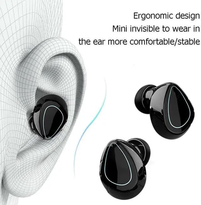 Alt view image 2 of 7 - Wireless Earbuds 2026 Bluetooth 5.4 Headphones Stereo Ear Buds Noise Cancelling Mics IPX7 Waterproof Wireless Headphone for Tablets Smartphones and Gym Workouts Black