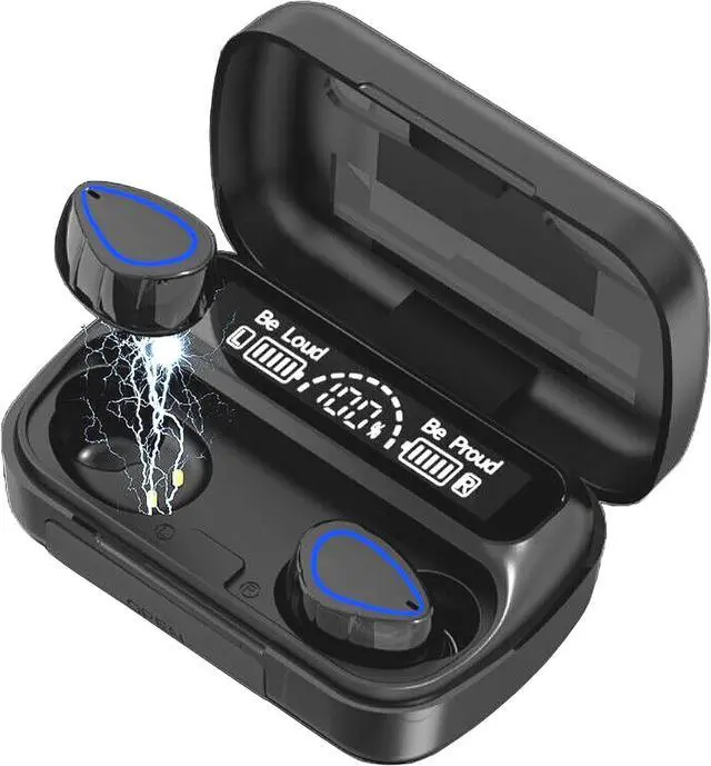 Alt view image 3 of 7 - Wireless Earbuds 2026 Bluetooth 5.4 Headphones Stereo Ear Buds Noise Cancelling Mics IPX7 Waterproof Wireless Headphone for Tablets Smartphones and Gym Workouts Black