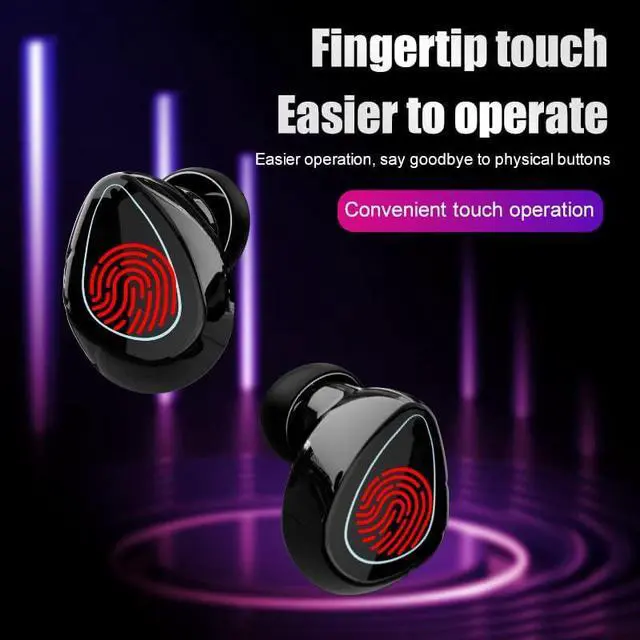 Alt view image 4 of 7 - Wireless Earbuds 2026 Bluetooth 5.4 Headphones Stereo Ear Buds Noise Cancelling Mics IPX7 Waterproof Wireless Headphone for Tablets Smartphones and Gym Workouts Black