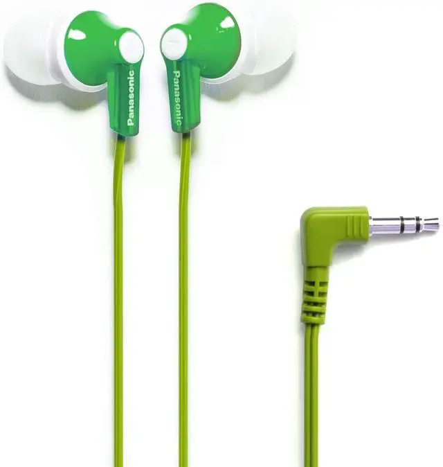 Main image of ErgoFit In-Ear Earbud Headphones RP-HJE120-G (Green) Dynamic Crystal Clear Sound Ergonomic Comfort-Fit