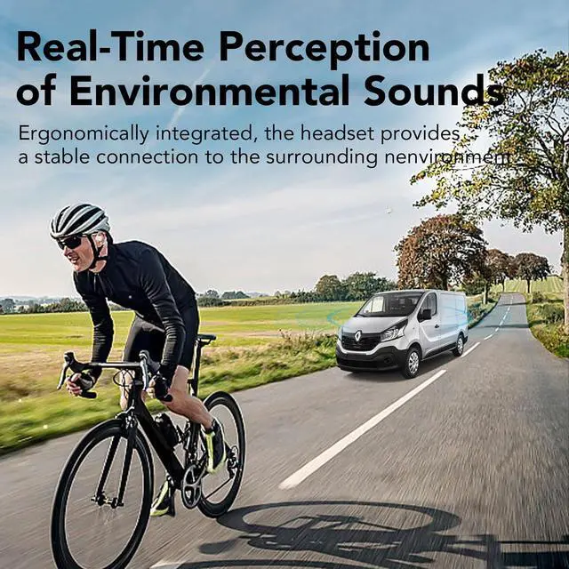 Alt view image 4 of 6 - Open Ear Bluetooth 5.3 Headphones Wireless Earbuds Sport Over Earphones Built-in Mic with Earhooks 75H Playtime Ear Buds LED Display Charging Case IPX5 Waterproof for Running Fitness Pearl White