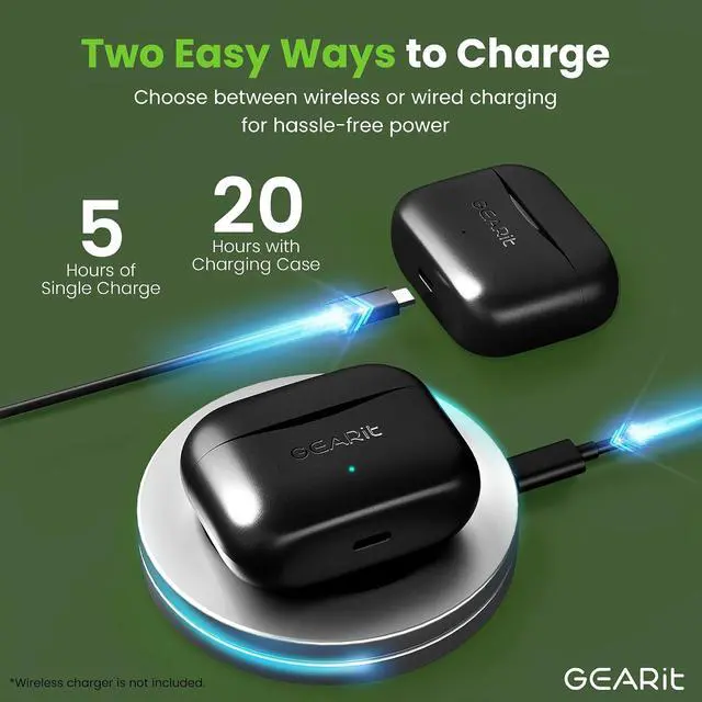 Alt view image 6 of 7 - True Wireless Bluetooth Earbuds Compatible with iPhone Android - Active Noise Cancellation HD Sound Touch Control - Low Latency 5.4 Bluetooth Ear Buds w/App Support - 16H Playtime Earpods