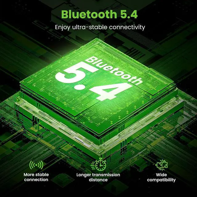 Alt view image 7 of 7 - True Wireless Bluetooth Earbuds Compatible with iPhone Android - Active Noise Cancellation HD Sound Touch Control - Low Latency 5.4 Bluetooth Ear Buds w/App Support - 16H Playtime Earpods
