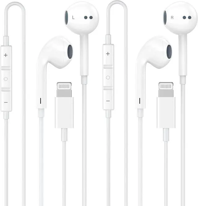 Main image of 2 Pack for iPhone Headphones Wired Earbuds/Earphones with Built-in Remote to Control Music Phone Calls and Volume Compatible with iPhone 14 13 12 11 Pro Max XS XR X 8 7 6