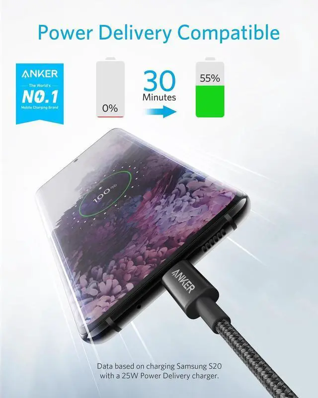 Alt view image 2 of 7 - USB C to USB C Cable Type-C 60W Fast Charging Cable (3.3 FT 2Pack) for iPhone 17 Series iPad mini 6 and More (Black)