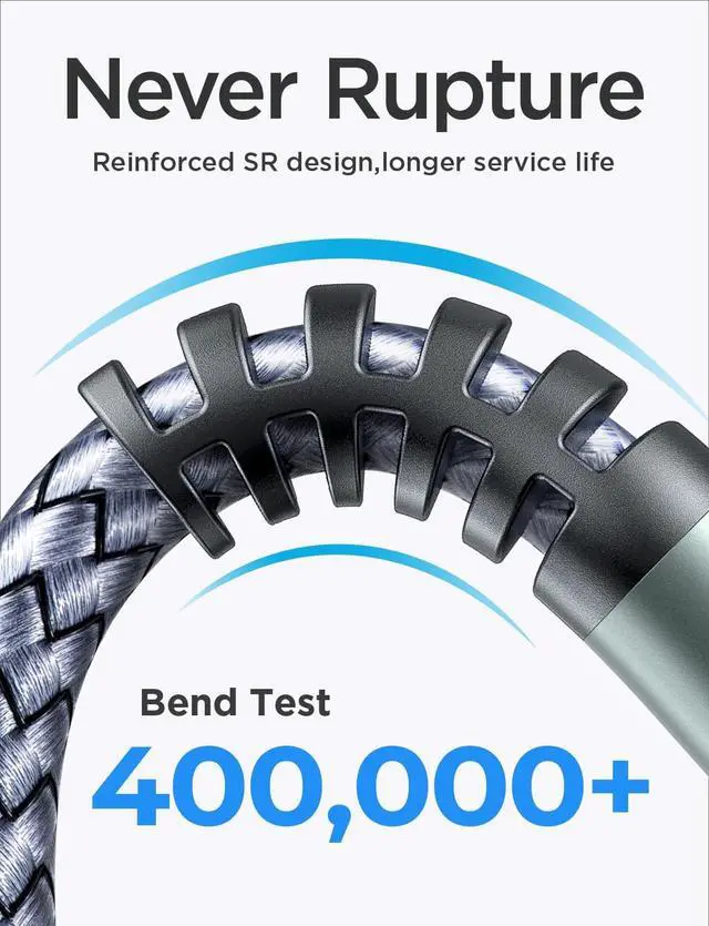 Alt view image 5 of 7 - 2 Pack USB Extensions Cable High Speed USB 3.0 Extension Cord Type A Male to Female Sturdy Braided Material Fast Data Transfer Compatible with USB Keyboard Mouse Flash Drive Grey 6.6FT+6.6FT