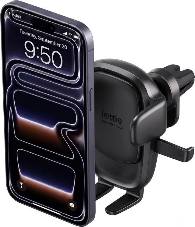 Main image of Easy One Touch Advanced Air Vent Car Phone Mount - Universal Cell Phone Holder for iPhone Google Moto LG and All Other Smartphones