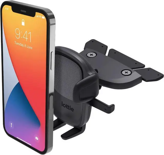 Main image of Easy One Touch Signature CD Slot Mount - Universal Car Phone Holder for iPhone Google Moto LG and all other Smartphones