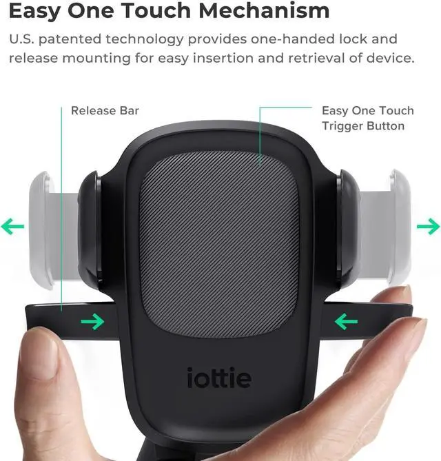 Alt view image 2 of 7 - Easy One Touch Signature CD Slot Mount - Universal Car Phone Holder for iPhone Google Moto LG and all other Smartphones