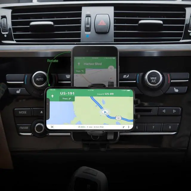 Alt view image 7 of 7 - Easy One Touch Signature CD Slot Mount - Universal Car Phone Holder for iPhone Google Moto LG and all other Smartphones