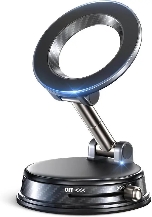 Main image of 2026 Upgraded Vacuum Magnetic Car Phone Holder 85LBS Strongest Suction & 2600gf Magnetic for Magsafe Car Mount 360° Adjustable Foldable Cell Phone Holders for Your Car for iPhone 17 Pro Max 16 15