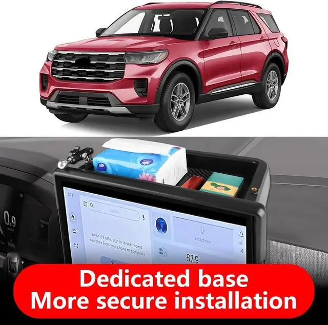 Alt view image 4 of 7 - Car Phone Holder Center Console Organizer for Ford Explorer 2025 202613.2-inch Screen Auto Accessories Navigation Bracket Interior Decoration Mobile Cell Phone Mount case