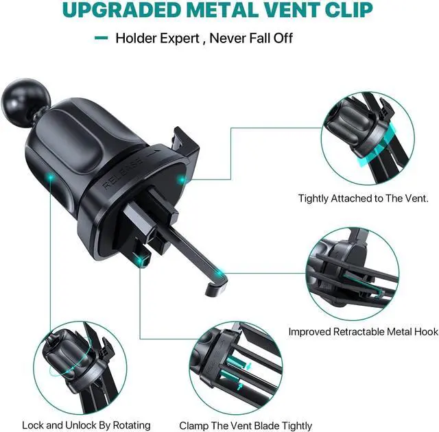 Alt view image 6 of 7 - Phone Holders for Your Car Universal Car Phone Holder Mount for Car Dashboard Air Vent Windshield Hands Free Cell Phonen Car Mount Compatible with iPhone Android and All Smartphones