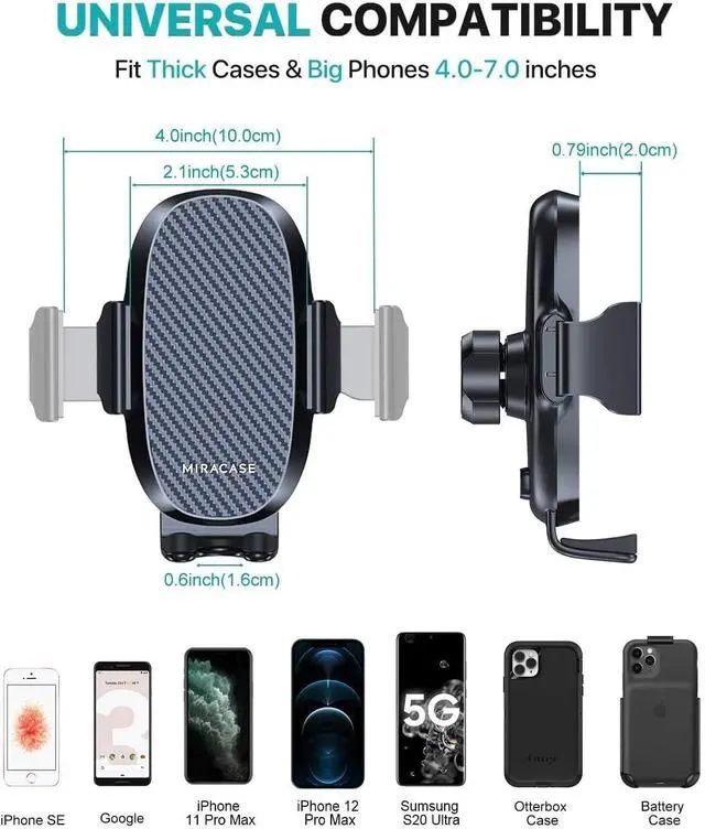 Alt view image 7 of 7 - Phone Holders for Your Car Universal Car Phone Holder Mount for Car Dashboard Air Vent Windshield Hands Free Cell Phonen Car Mount Compatible with iPhone Android and All Smartphones