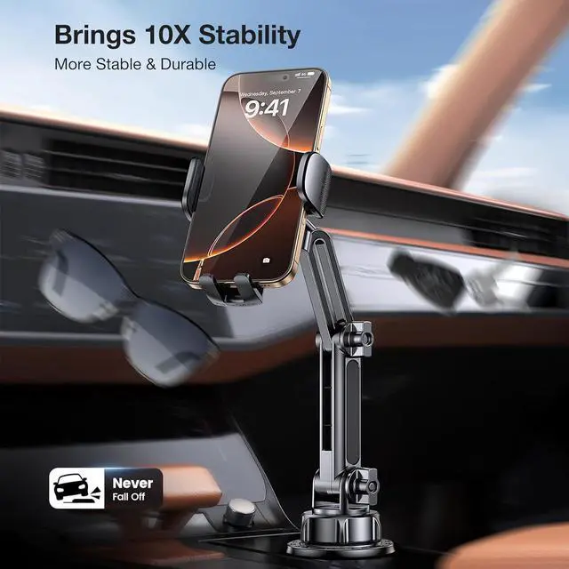 Alt view image 2 of 7 - Phone Holders for Your Car CupholderUltra Stable & Never ShakeCup Holder Phone Holder for Car Phone Holder Cup Holder Phone Mount for iPhone 17 16 Galaxy S25 Ultra and All 4-7 Smartphones