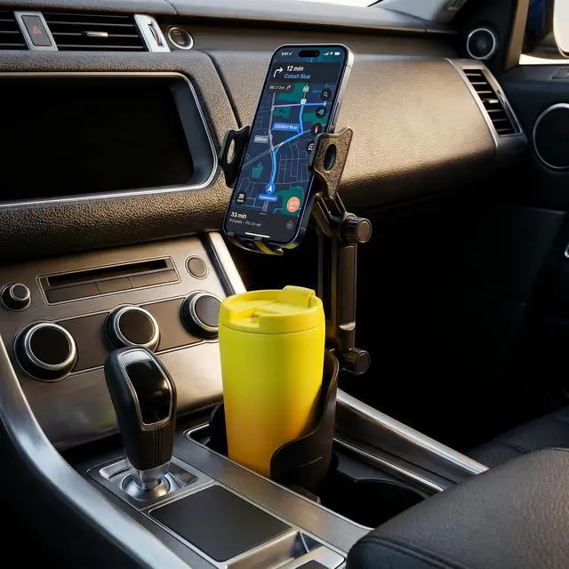 Alt view image 4 of 7 - Cup Holder Phone Holder for Car Long Arm with 360°Rotation Cell Phone Holder Mount for Car | Truck | Golf Cart Compatible with iPhone & & All Smartphones