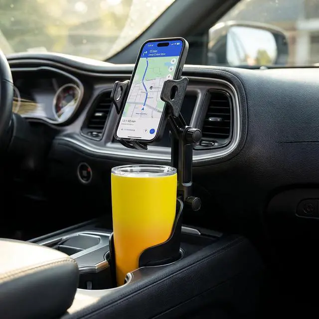 Alt view image 7 of 7 - Cup Holder Phone Holder for Car Long Arm with 360°Rotation Cell Phone Holder Mount for Car | Truck | Golf Cart Compatible with iPhone & & All Smartphones