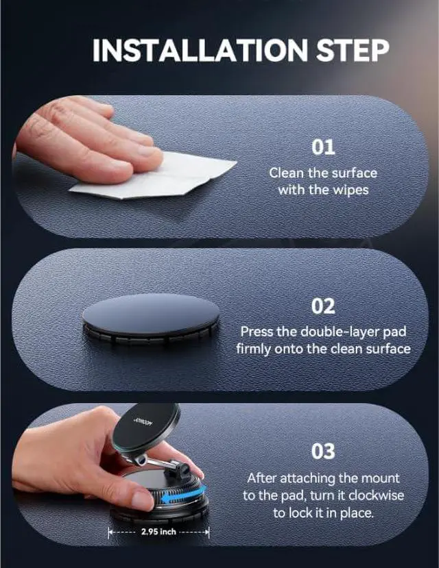 Alt view image 7 of 7 - 15W Magsafe Car Mount Charger iPhone Faster Charging Wireless Car Charger 80+LBS Strong Suction Magnetic Phone Holder for Car Stable Metal Support Arm for iPhone 17 Pro Max 16 15 14 13