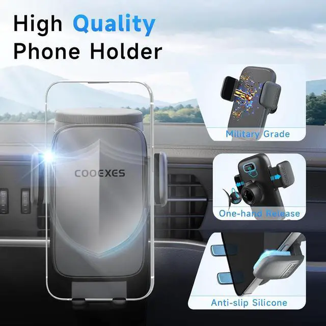 Alt view image 5 of 6 - Car Phone Holder 360°Rotation Vacuum Suction Cup Phone Mount - 108LBS Nano Gel for Car Bendable Arm & One-Hand Release Truck Phone Holder for iPhone 17 Pro Max Android