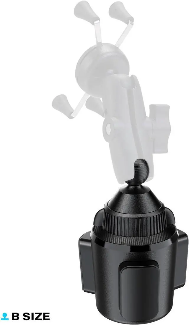Alt view image 2 of 7 - Cup Holder Base with 1 Ball Heavy-Duty Expandable Cup Mount Compatible with B Size Double Socket Arms Fits 3 to 4 Cup Holders Anti-Slip Easy Install