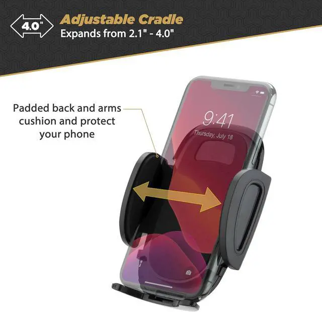 Alt view image 3 of 6 - Universal 12V Car Phone Mount with USB Charger Phone Holder with Cigarette Lighter Adapter for 12V Socket Plug-In Flexible Gooseneck Adjustable Cradle for iPhone & Android Cell Phones